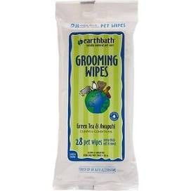 Earthbath Green Tea & Awapuhi Grooming Wipes, 28 count