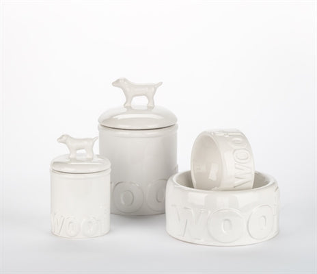 Woof Ceramic Dish and Treat Jar