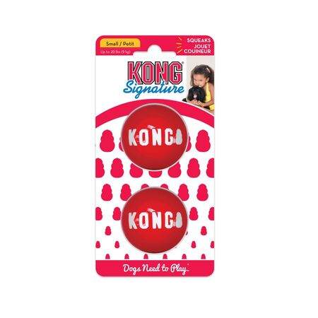 Kong Dog Toy Signature Balls Small 2 Pack