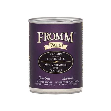 Fromm Dog Can GF Pate Venison & Lentil, 12.2oz