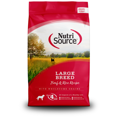 Nutrisource Large Breed Beef & Rice, 26lb