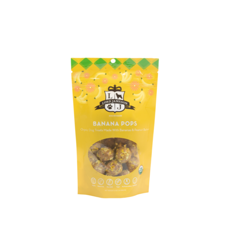Lord Jameson Dog Treat Organic Banana Pops, 6oz