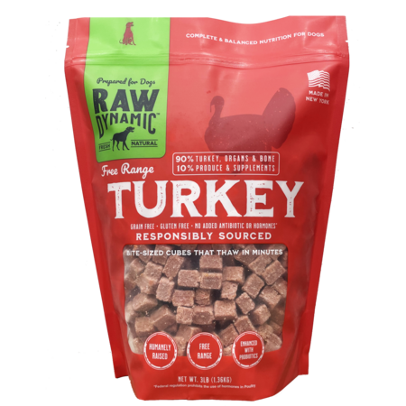 Raw Dynamic Frozen Dog Food Beef 3lb