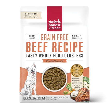 Honest Kitchen Dog Clusters GF Beef 1lb