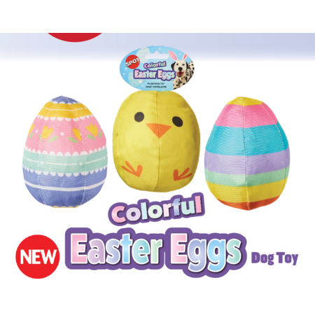 Ethical Dog Toy Spot Colorful Easter Eggs 6"
