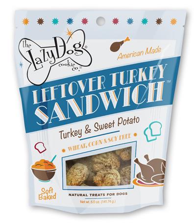Lazy Dog Soft Baked Treats - Leftover Turkey Sandwich, 5 oz.