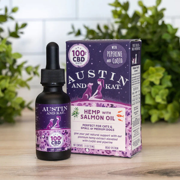 Austin & Kat 100mg CBD, Hemp with Salmon Oil