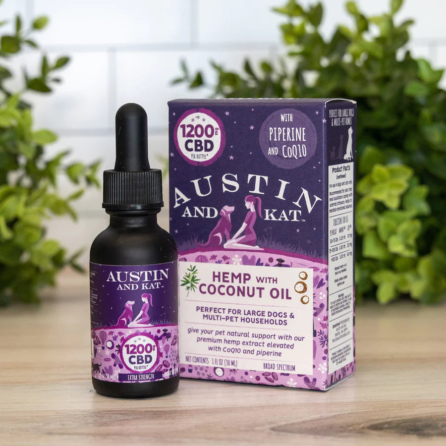 Austin & Kat 1200mg CBD, Hemp with Coconut Oil