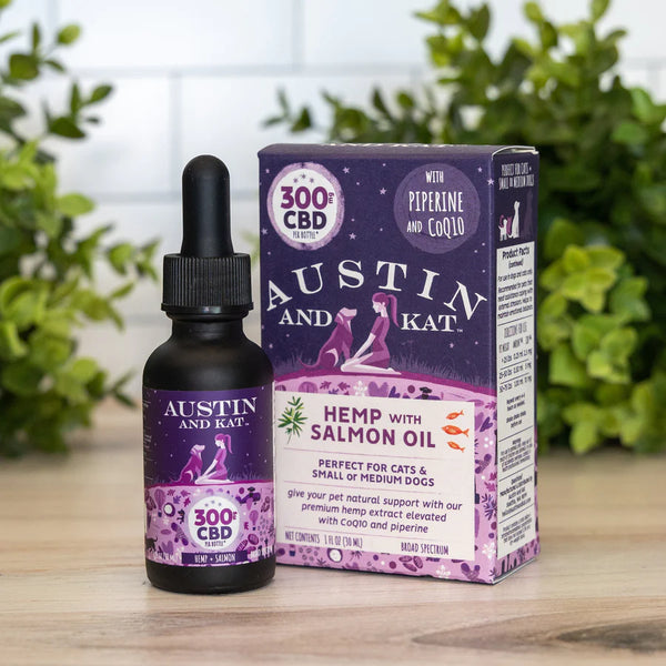 Austin & Kat 300mg CBD, Hemp with Salmon Oil