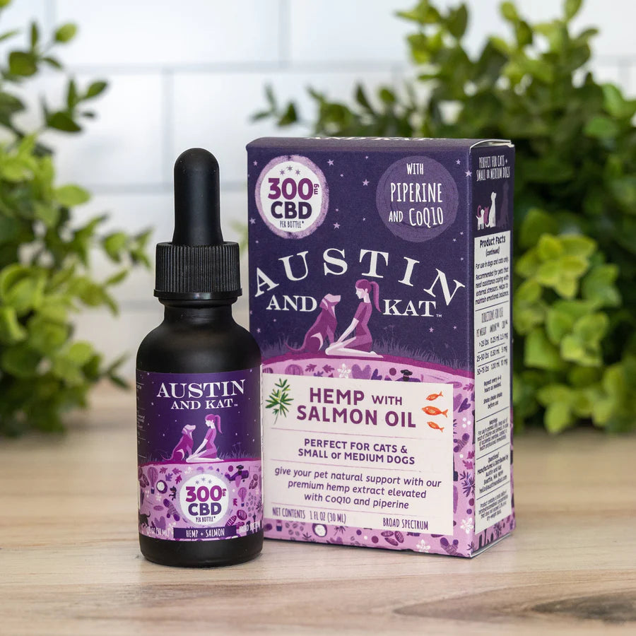 Austin & Kat 300mg CBD, Hemp with Salmon Oil