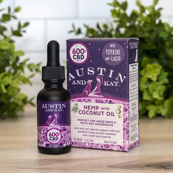 Austin & Kat 600mg CBD, Hemp with Coconut Oil
