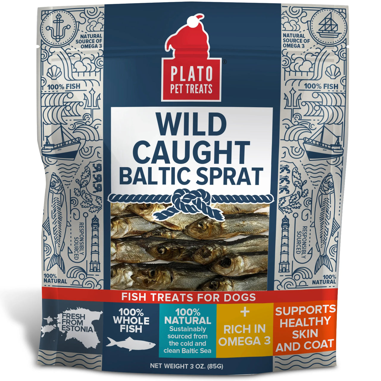 Plato Wild Caught Baltic Sprat, 3 oz.