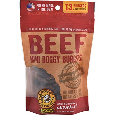 Happy Howie's Mini Doggy Burgers, 2" Beef, 4.6 oz.