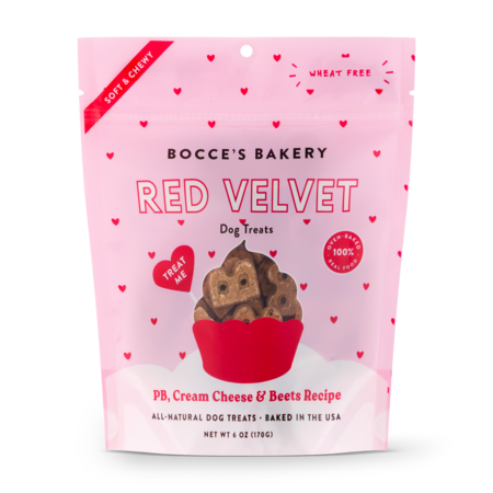 Bocce’s Bakery Valentine Red Velvet Soft & Chewy Treat, 6oz
