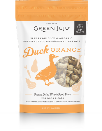 Green Juju Freeze Dried Whole Food Bites, Duck Orange
