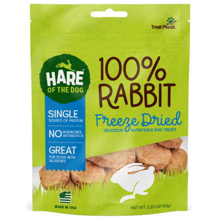 Treat Planet, Hare of the Dog 100% Rabbit Freeze Dried Dog Treats