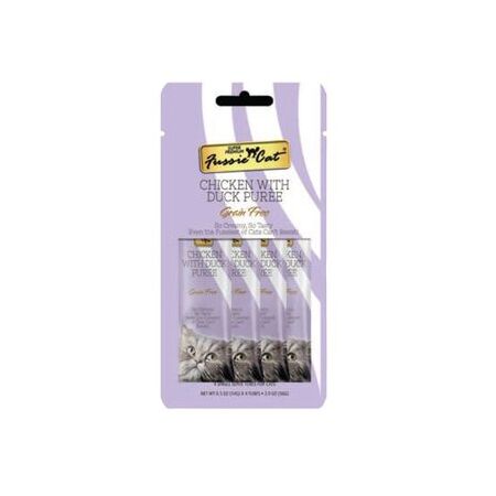 Fussie Cat Puree, Chicken with Duck Puree, 4 pack