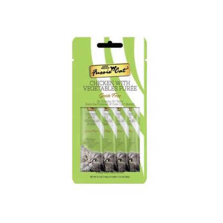 Fussie Cat Puree, Chicken with Vegetables Puree, 4 pack