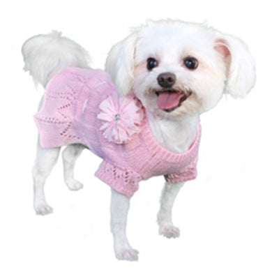 Pooch Outfitters Cassidy Sweater Dress-Pink
