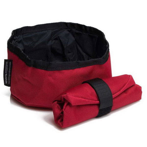 Mendota Collapsible Dog Bowl Red