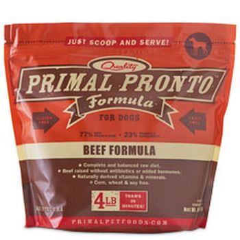Primal Pronto Beef Trial Size Raw Dog Food, 3/4 lb