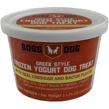 Boss Dog Frozen Yogurt CHeddar & Bacon 4pk 3.5oz