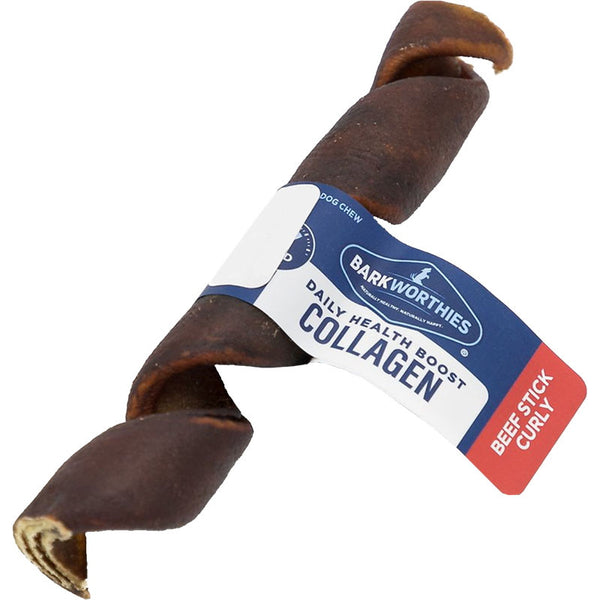 Barkworthies Collagen Beef Stick Curly