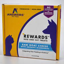 Answers Frozen Raw Goat Milk Cheese Treats with Blueberries, 8oz