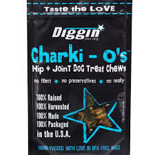 Diggin' Your Dog Charki - O's Hip & Joint Dog Treat Chews, 6oz