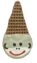 Pawsitively Gourmet Iced Cookie - Sock Monkey Cone