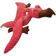 Kong Dyno Pterodactyl Dog Toy, Coral, XS