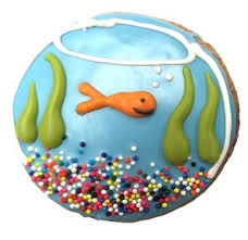 Pawsitively Gourmet Iced Cookie - Fish Bowl