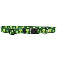 Yellow Dog Design Collar, Frog Frenzy
