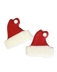 Preppy Puppy Iced Cookie Christmas - Santa Hat