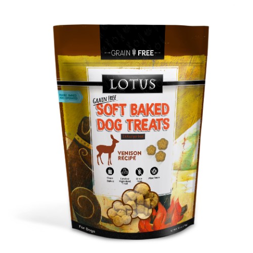 Lotus Grain Free Soft Baked Venison Treats, 10 oz