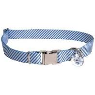 Southern Dog (YDD) Seersucker Navy Blue Collar