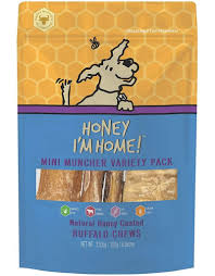 Honey I'm Home Mini Muncher Variety Pack Honey Coated Buffalo Chews