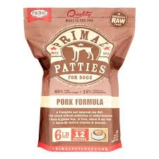 Primal Pork Patties Raw Dog Food 6lb
