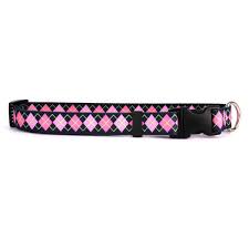 Yellow Dog Designs Collar, Argyle Pink