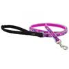 Lupine High Lights Reflective Pink Paws Leash, 6 ft