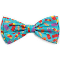 Worthy Dog Bow Tie "Popsicles", Teal