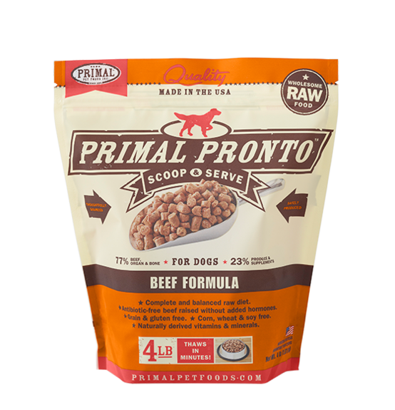 Primal Pronto Raw Dog Food, 4 lb