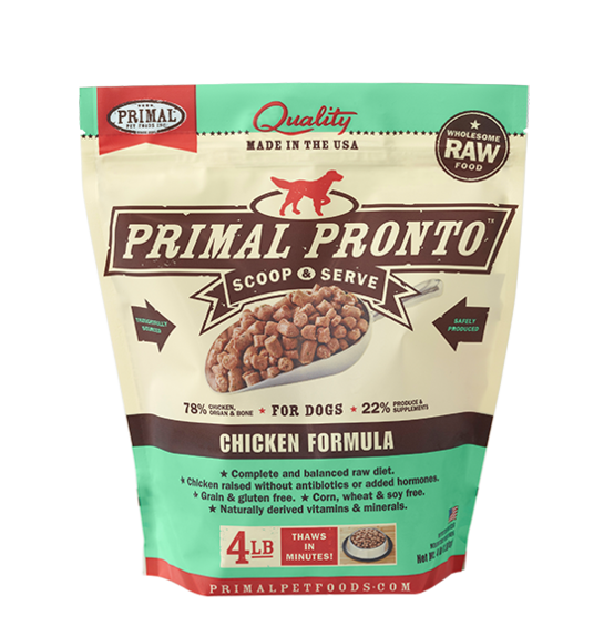 Primal Pronto Raw Dog Food, 4 lb