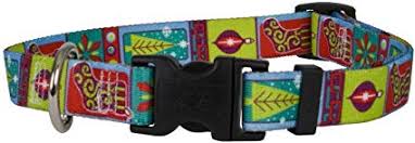 Yellow Dog Designs Collar, Retro Christmas